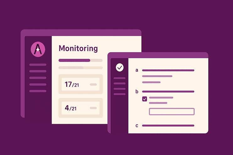 Astar exam monitoring and management interface